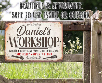 Personalized - Workshop - Metal Sign