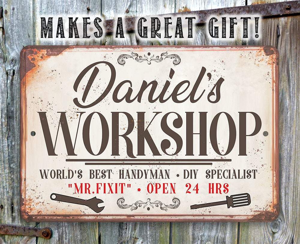Personalized - Workshop - Metal Sign