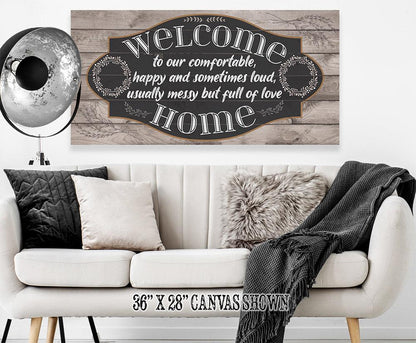 Welcome To Our Happy - Canvas