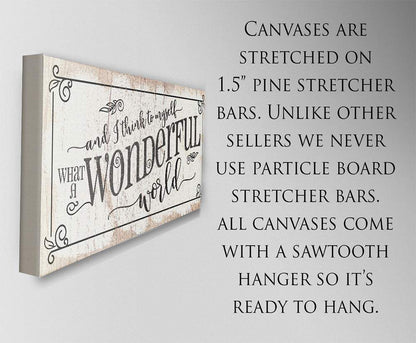 What a Wonderful World - Canvas