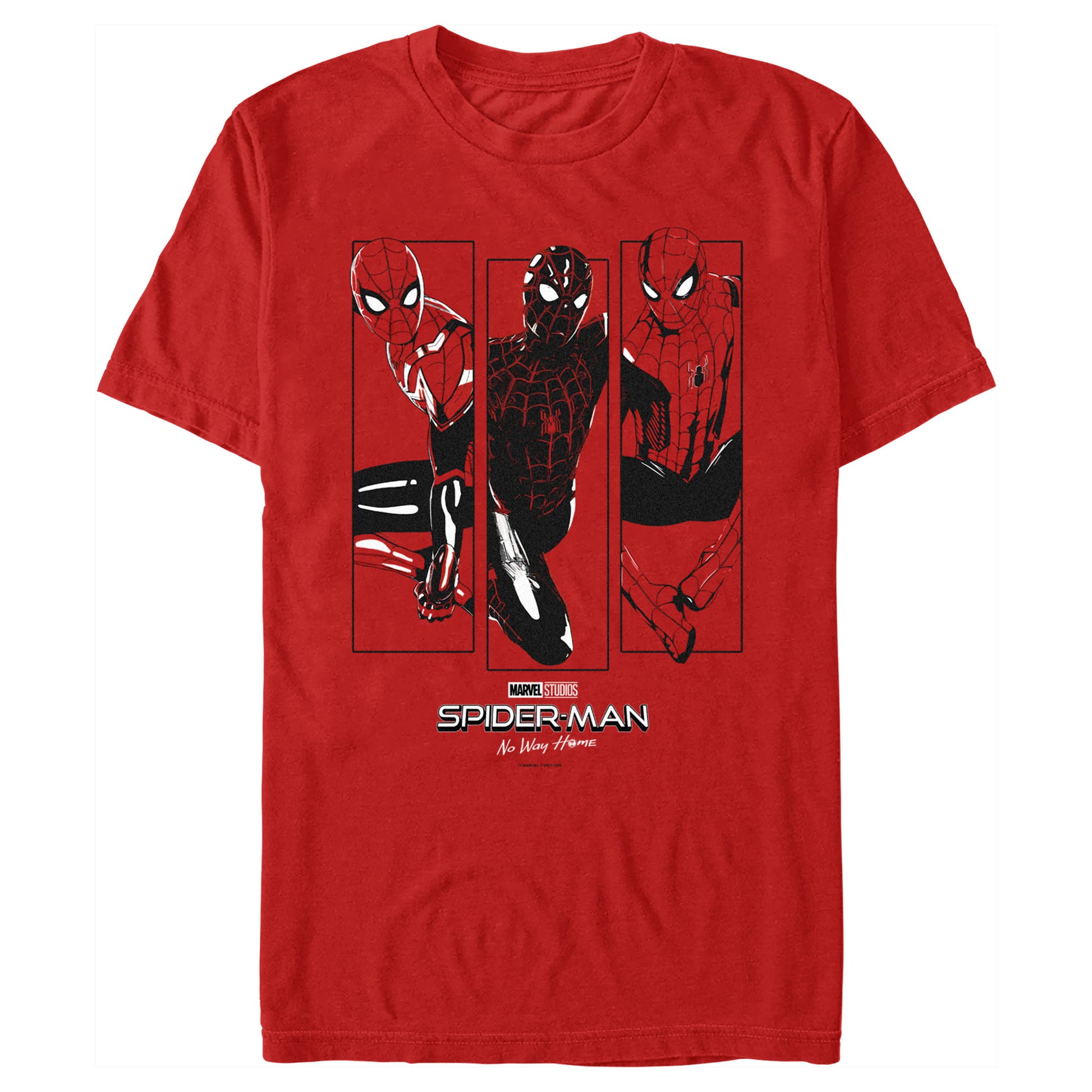 Men's Marvel Spider-Man No Way Home Trio Of Spidey T-Shirt